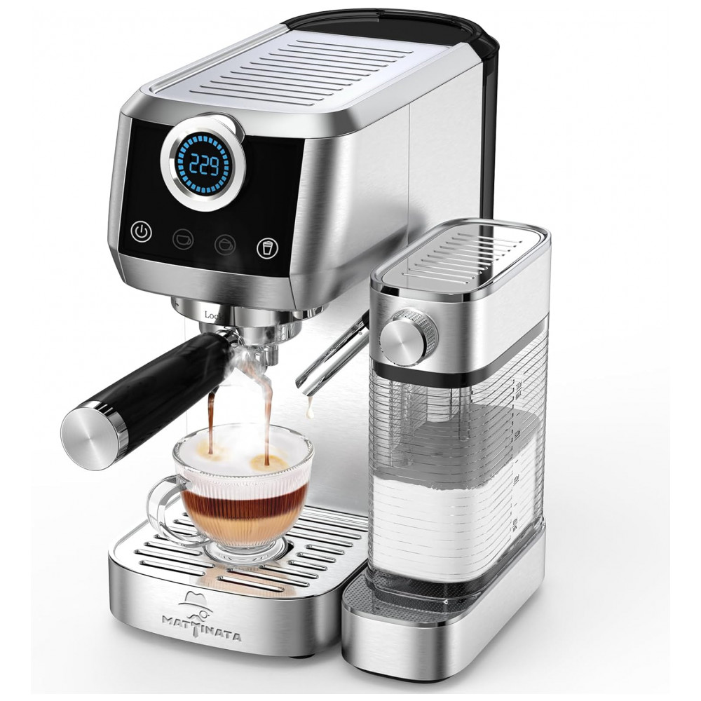 ECTQMKX562SD0B_0-1.jpg - Máquina de Café Expresso e Cappuccino 20 Bar, Touchscreen, Vaporizador Automático, 1,45L, MAttinata, Inox, Prata, 110V