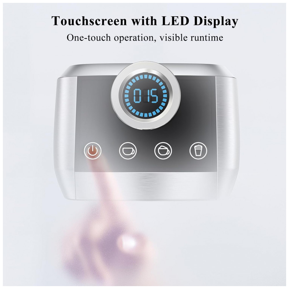 ECTQMKX562SD0B_1-1.jpg - Máquina de Café Expresso e Cappuccino 20 Bar, Touchscreen, Vaporizador Automático, 1,45L, MAttinata, Inox, Prata, 110V