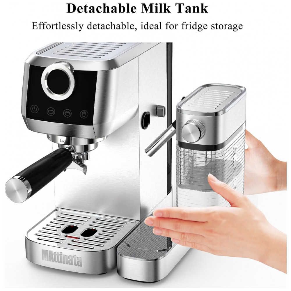 ECTQMKX562SD0B_3-1.jpg - Máquina de Café Expresso e Cappuccino 20 Bar, Touchscreen, Vaporizador Automático, 1,45L, MAttinata, Inox, Prata, 110V