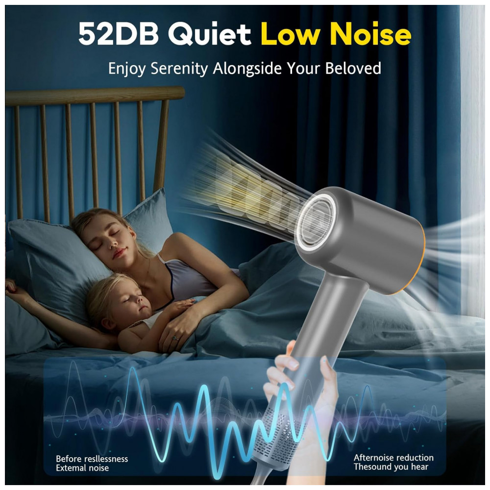 ECTQMN6MWBDD0B_5-1.jpg - Secador de Cabelo de Alta Velocidade Profissional Ionic com Motor sem Escova de 150.000 RPM 1600W Secagem Rápida Secador de Cabelo Iônico Negativo Lev