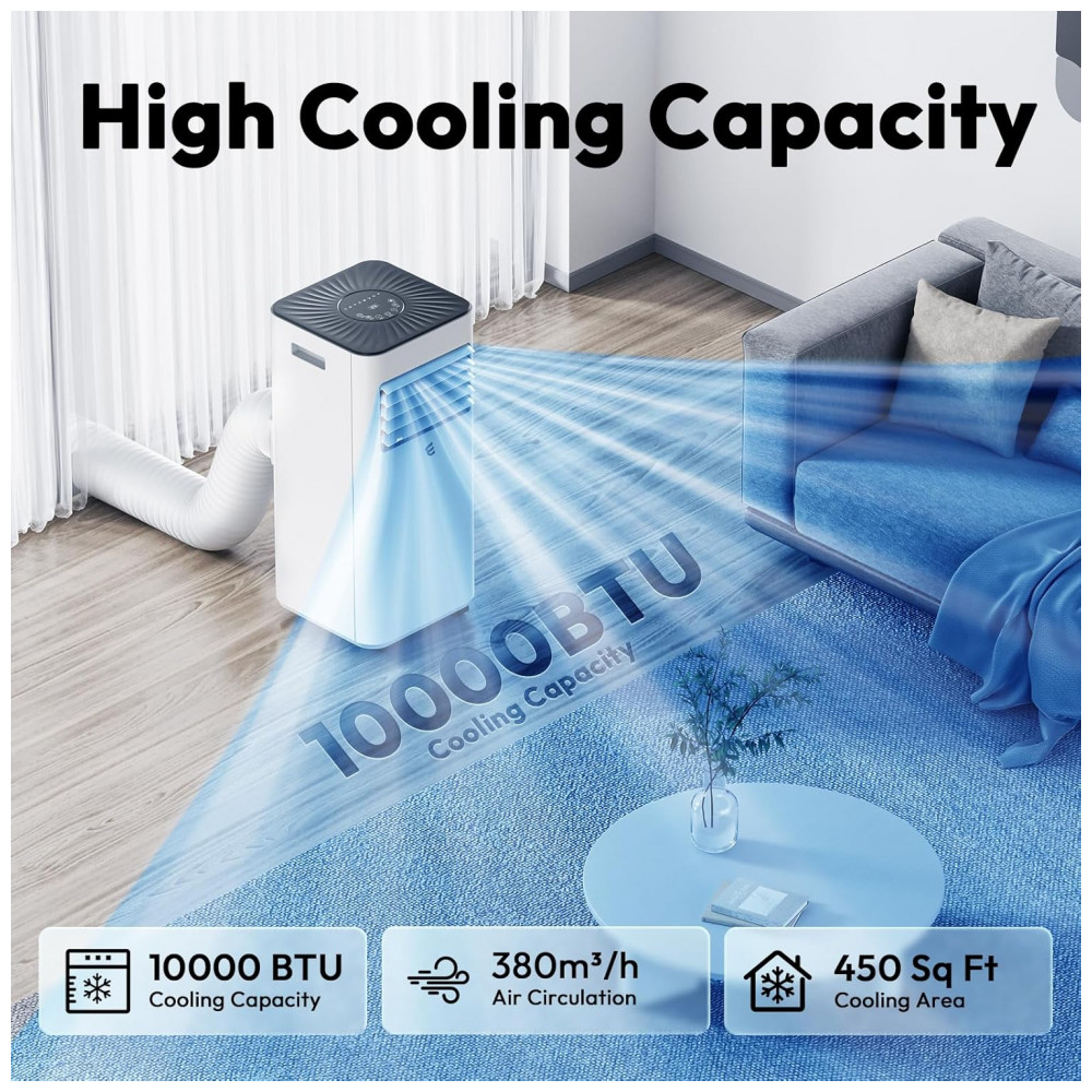 ECTQMN7MGHTB0B_1-1.jpg - Ar-condicionado Portátil 10.000 BTU, com Controle Remoto, Para Ambientes de até 41,81 metros quadrados - 3 em 1 com Desumidificação, Circulação de Ar, Air Future