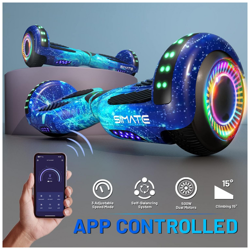 ECTQMV6CVN6B0B_4-1.jpg - Hoverboard SIMATE Azul Galáxia 6,5