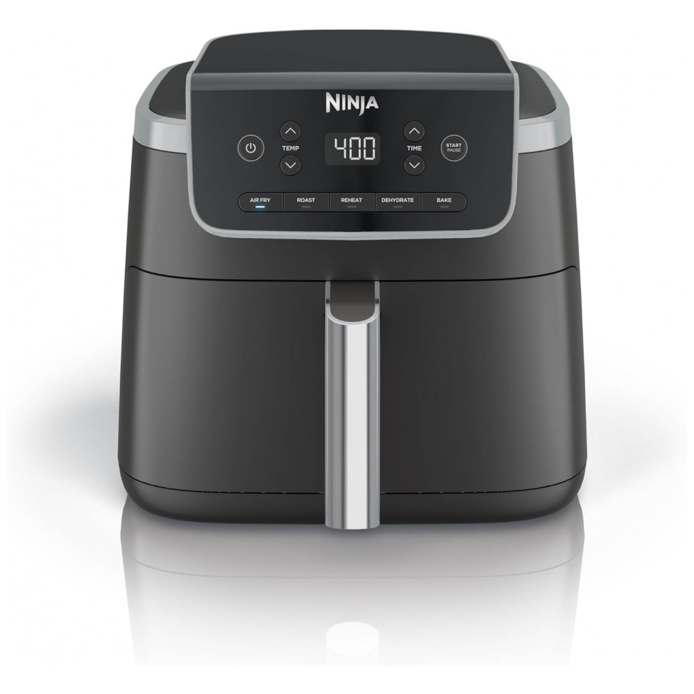 ECTQMV8GK4WD0B_0-1.jpg - Fritadeira Ninja Air Fryer Pro 5 litros - 5 em 1 para Fritar, Assar, Grelhar, Reaquecer e Desidratar - Tecnologia Air Crisp - Cesta Antiaderente - Cinza A