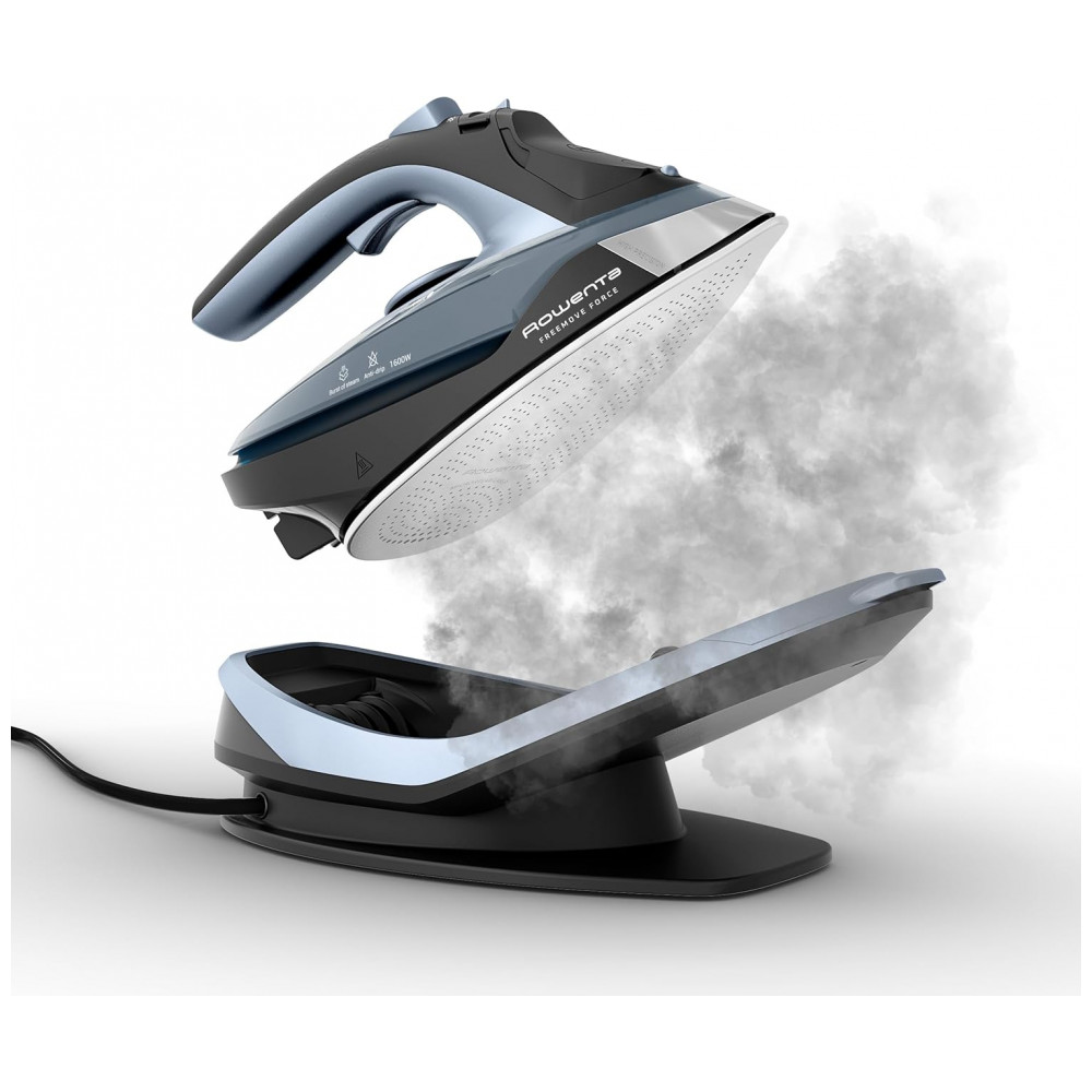 ECTQMZFFQXVF0B_0-1.jpg - Ferro a Vapor sem Fio Rowenta Freemove, 1600 Watts, Base de Aço Inoxidável, Aquecimento Rápido, Steamer Portátil para Roupas, Recarregável para Passar