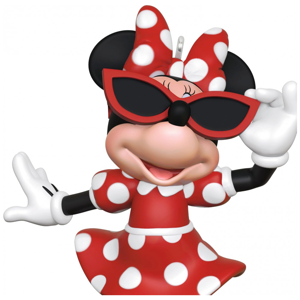 ECTQN9ZKB3RD0B_4-1.jpg - Ornamento Hallmark Keepsake Natal 2025 Disney Minnie Mouse Sunny Chic, Decoração Elegante para Fãs Disney
