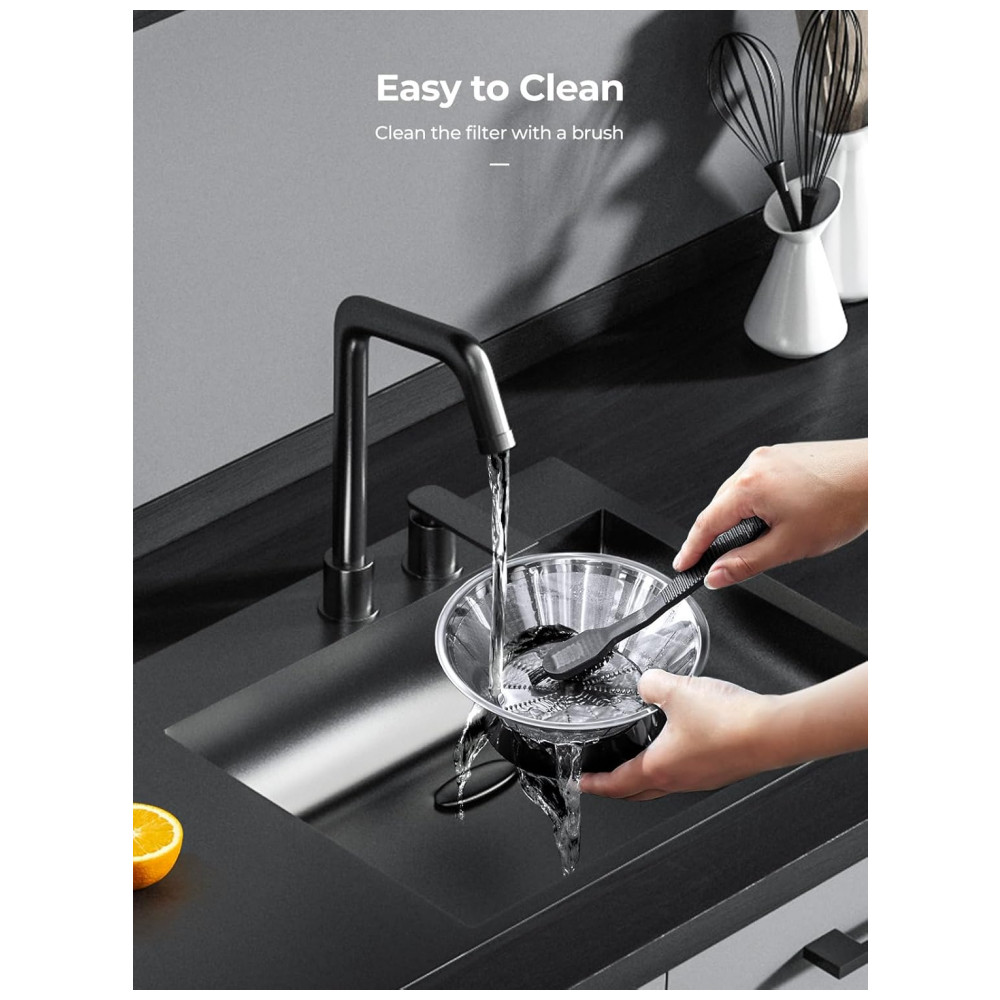 Extrator de Suco HOUSNAT para Frutas e Vegetais Inteiros com 3 Velocidades, Motor de 400 W Versão Atualizada para Sucos Rápidos, Escova de Limpeza e R - Imagem 5