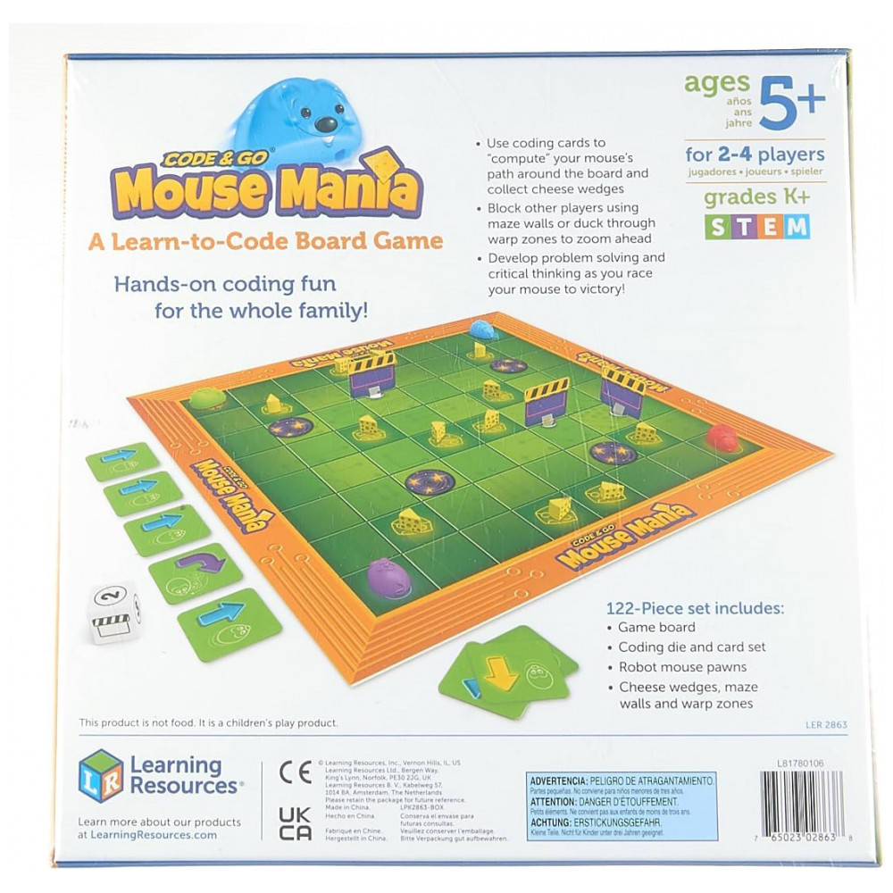 Learning Resources Code & Go Mouse Mania – Jogo de Tabuleiro Educacional, Programação e Pensamento Crítico para Crianças a partir de 5 anos - Imagem 6