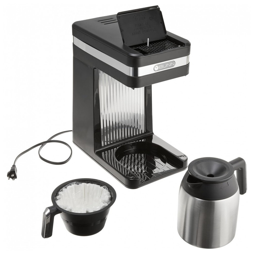 Cafeteira Térmica BUNN Speed Brew Platinum em Aço Inoxidável, 10 Xícaras, Preta - Imagem 3