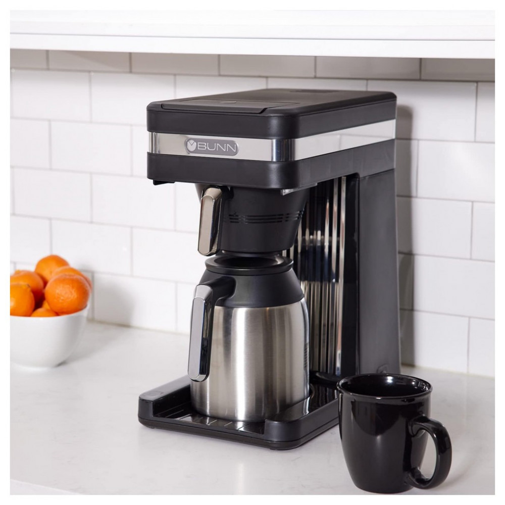 Cafeteira Térmica BUNN Speed Brew Platinum em Aço Inoxidável, 10 Xícaras, Preta - Imagem 5