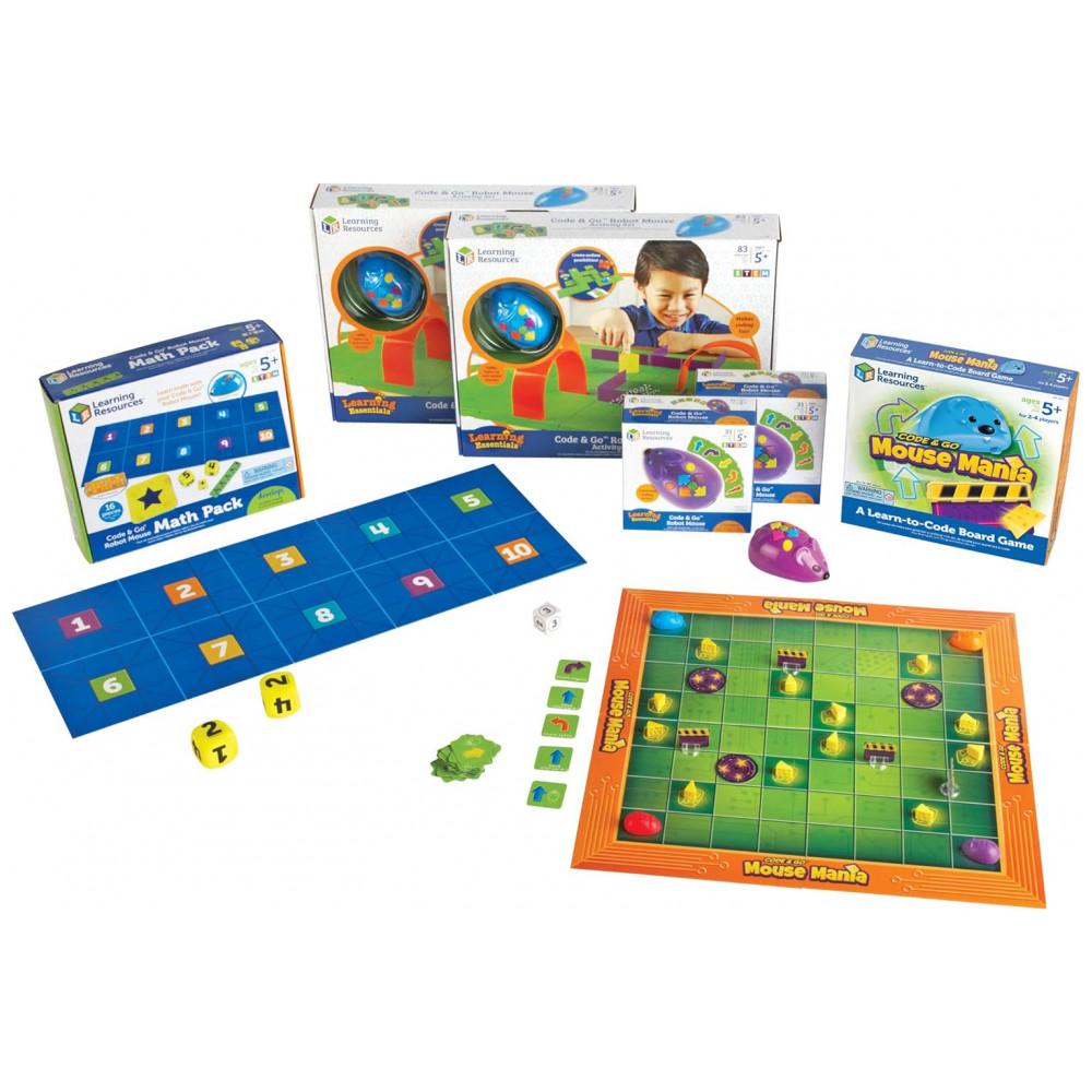 Learning Resources Code & Go Robot Mouse Classroom Set – Kit Educacional Completo de Codificação para Crianças a partir de 5 anos