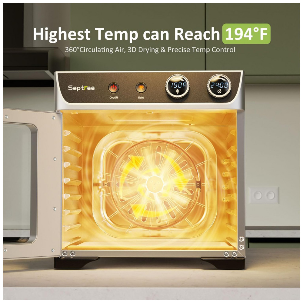 ECTQNZ7YPY9F0B_2-1.jpg - Desidratador de Alimentos Comercial Septree Espaço amplo para secar mais de 68kg de carne crua de uma vez secador de alimentos para ervas carne