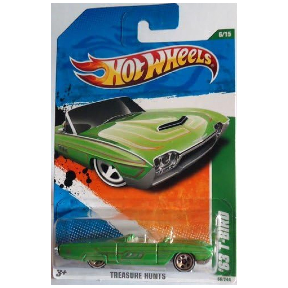 Carrinho Hot Wheels 1963 Ford Thunderbird Conversível 63 TBird Edição Especial Verde -Mattel