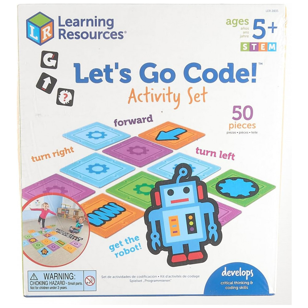 Kit Atividades Learning Resources Let’s Go Code! – 50 Peças para Crianças 5+, Introdução Lúdica à Programação e Habilidades STEM - Imagem 7