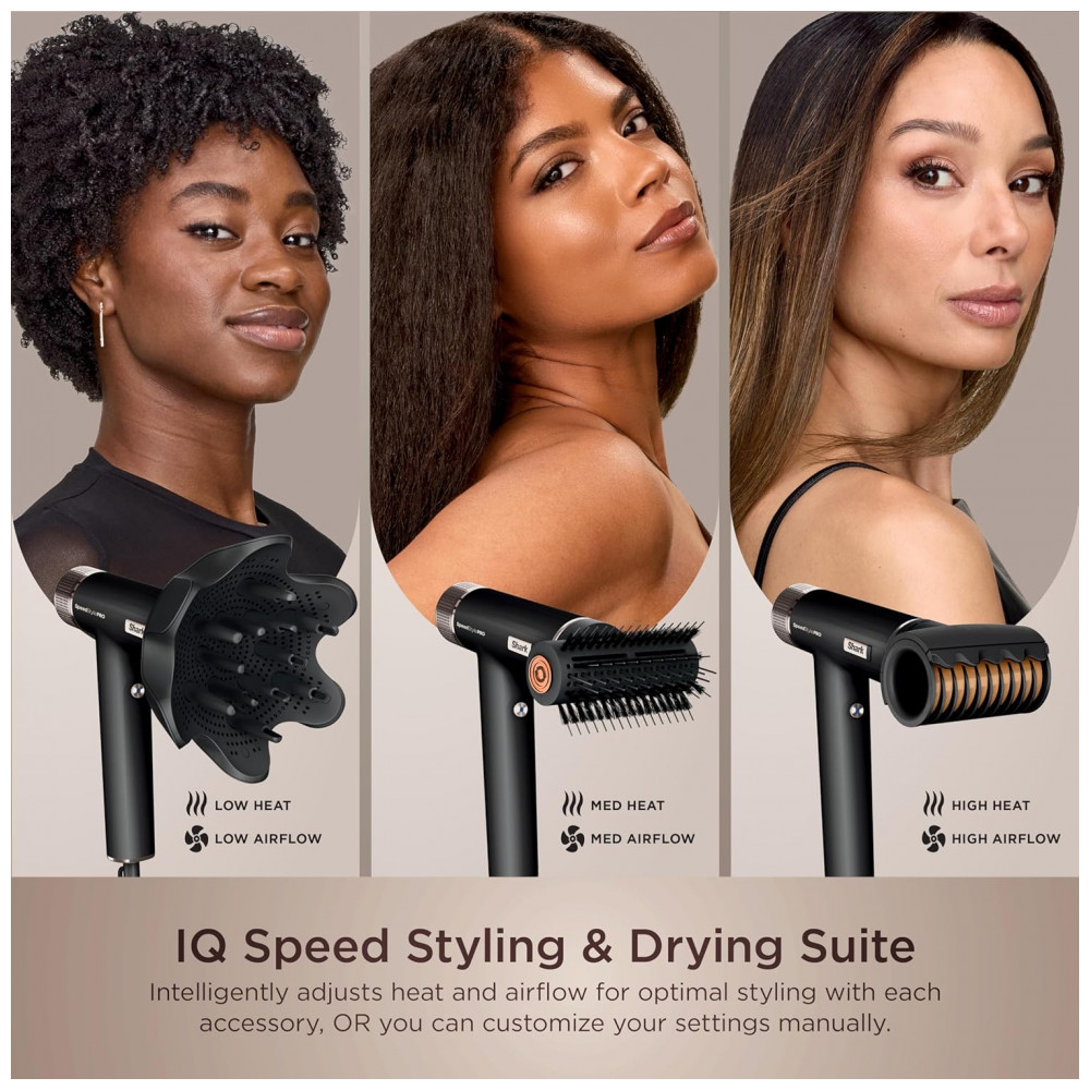 ECTQP4H78ZDD0B_5-1.jpg - Secador de Cabelo de Alto Desempenho Profissional Shark SpeedStyle Pro com Sistema de Proteção do Couro Cabeludo e Suite de Secagem IQ Speed Styling,
