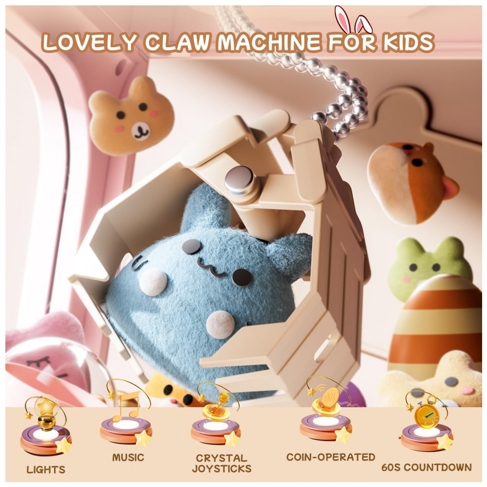 ECTQP78L4F8D0B_2-1.jpg - Máquina de Garra Grande para Crianças Vanvimen Bunny 64 PCS Arcade Eletrônica de Brinquedos Dispensador de Doces e Prêmios