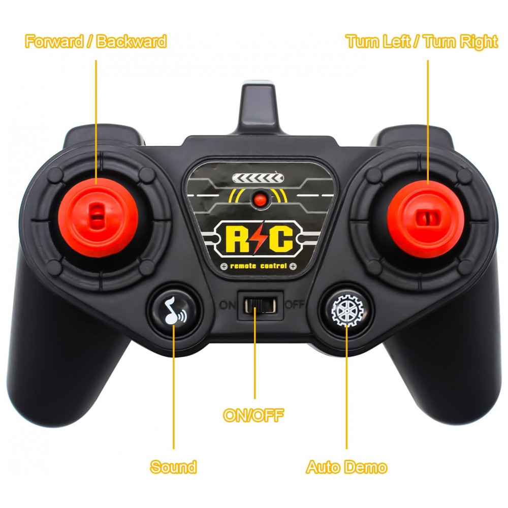 ECTQPF2QKW5C0B_5-1.jpg - Caminhão RC Fistone com Reboque, Trator de Engenharia 1:24 RC com Som e Luzes, Caminhão Plataforma de Controle Remoto 2.4Ghz com Rolo Compactador,