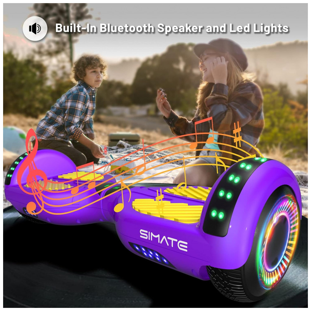 ECTQPFDJTGC90B_1-1.jpg - Hoverboard SIMATE Roxo Amarelo Todo Terreno com Bluetooth, Luzes de LED e Controle por APP – Crianças e Adultos