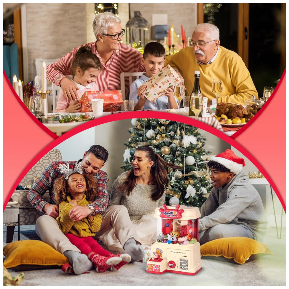 ECTQPFW8LK9D0B_1-1.jpg - Máquina de Garra Infantil 2 em 1 Golckuod Rosa, Grande, com Luz e Som, Cofrinho e Distribuidor de Prêmios para Crianças de 3 a 14 Anos