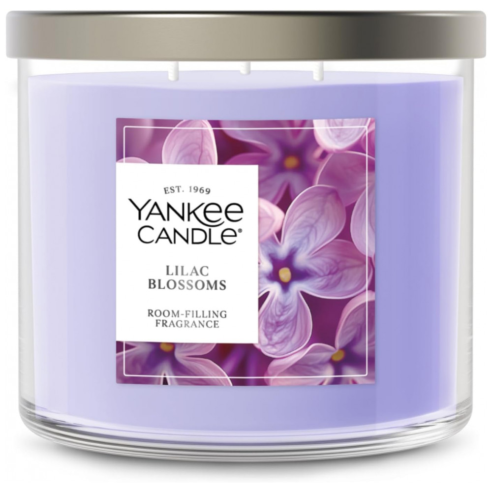 Vela Yankee Candle 3 Pavios, Vela Perfumada com até 40 Horas de Queima, Mistura Premium de Cera Vegetal para Fragrância Duradoura e Consistente do Iní