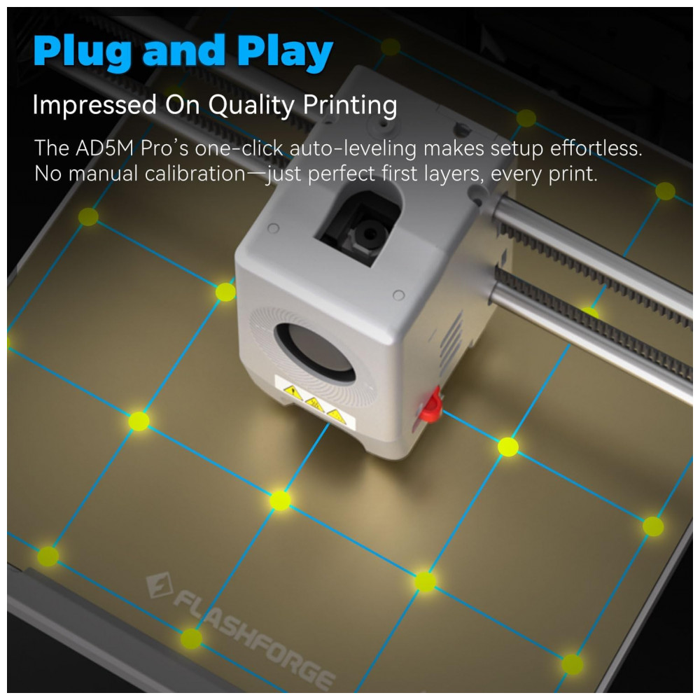 ECTQPJR7HRBF0B_2-1.jpg - Impressora 3D FLASHFORGE AD5M Pro com 250g de PLA Impressão de Alta Precisão de Alta Velocidade CoreXY 600mm/s Hotend QuickSwap 0.4 0.6mm