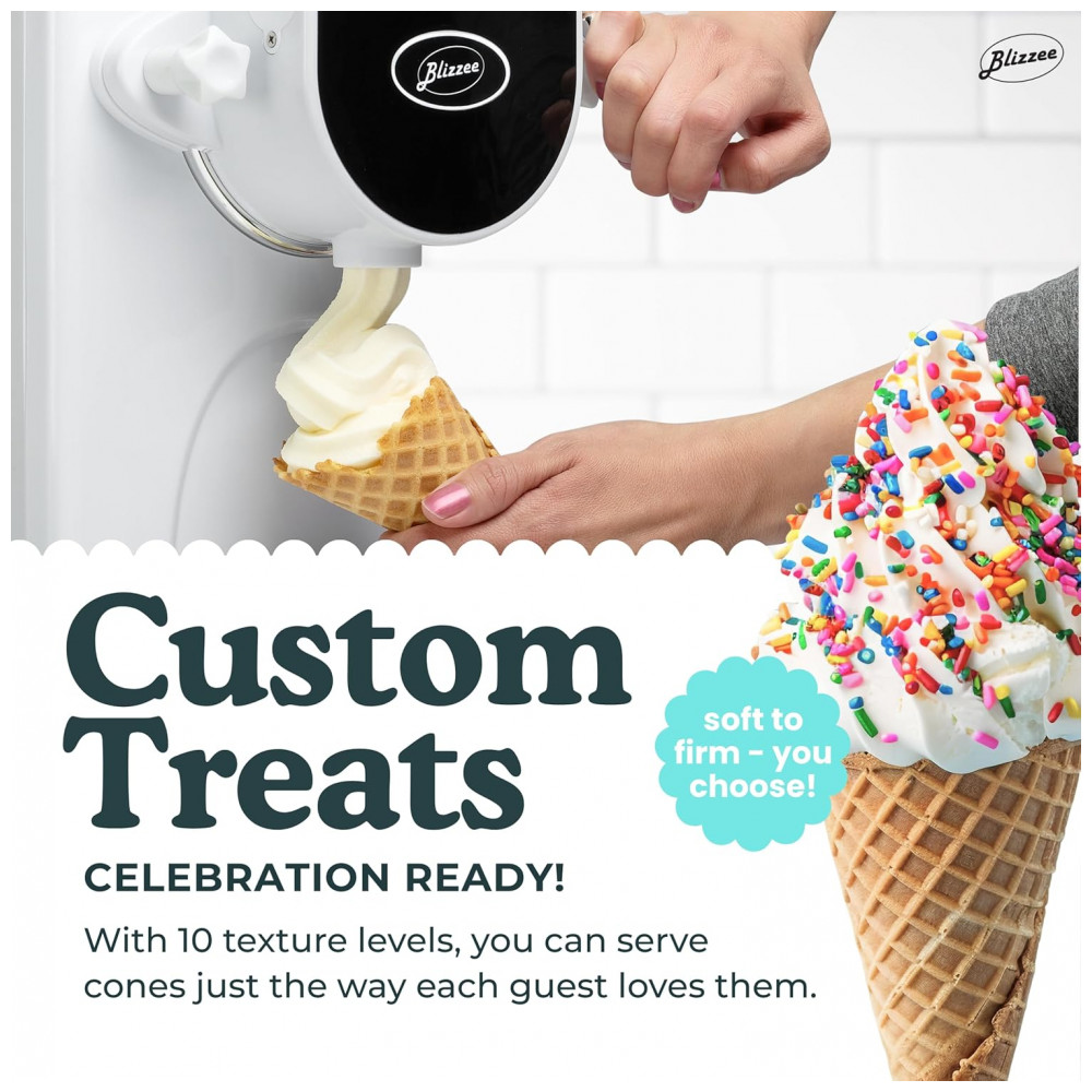 Máquina de Sorvete Soft Serve 1,25 litros Sem a Necessidade de Pré-Congelamento com Compressor Integrado Display Digital de LED - Blizzee - Imagem 4