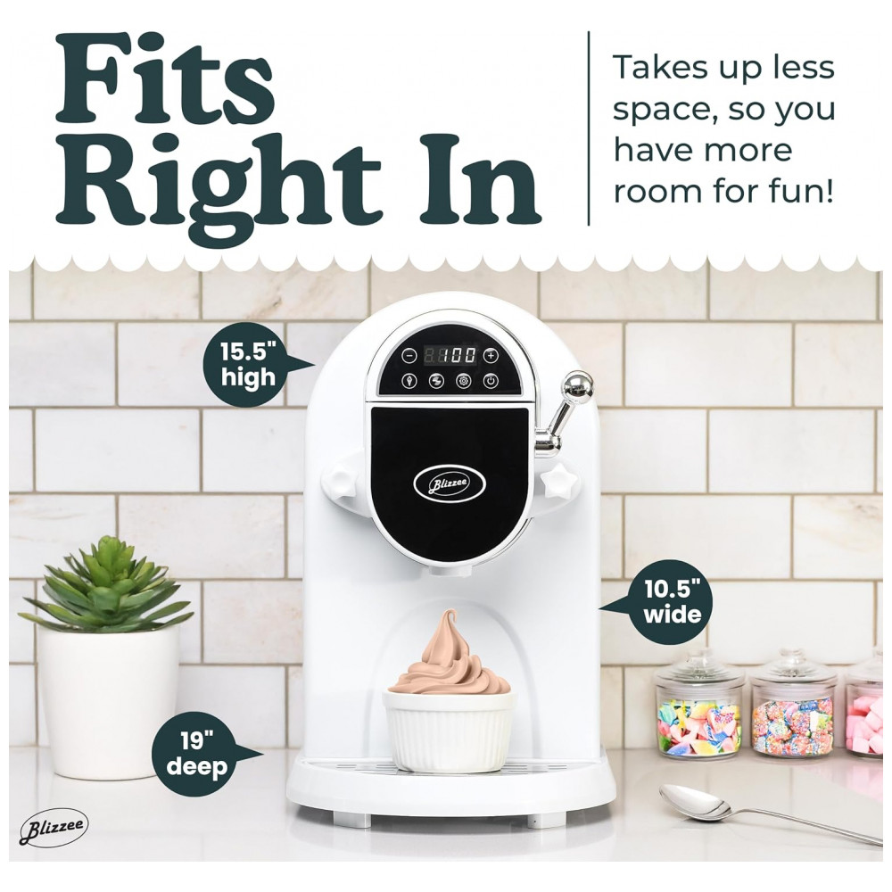 Máquina de Sorvete Soft Serve 1,25 litros Sem a Necessidade de Pré-Congelamento com Compressor Integrado Display Digital de LED - Blizzee - Imagem 7