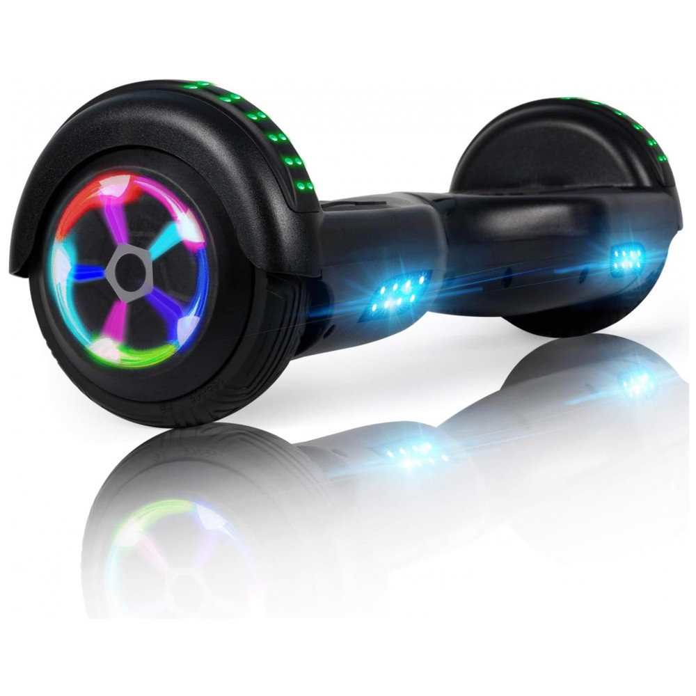 Hoverboard LIEAGLE 6,5" Preto com Bluetooth e Luzes LED para Crianças e Adultos