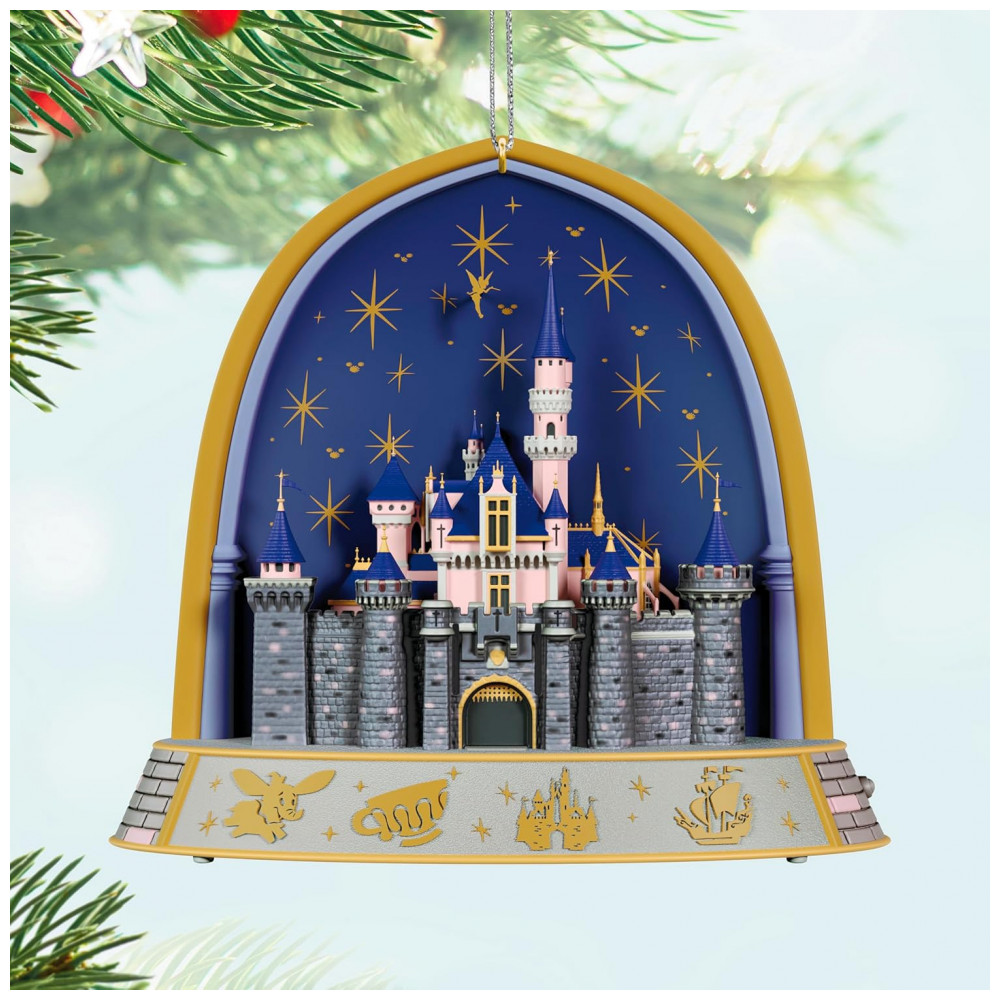 ECTQPMRCB3RD0B_2-1.jpg - Enfeite de Natal Hallmark Keepsake Disney 2025, 70º Aniversário da Disneyland Uma Celebração Mágica Musical com Luz, Castelo da Bela Adormecida