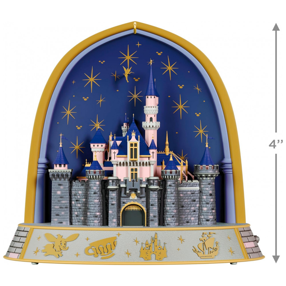 ECTQPMRCB3RD0B_3-1.jpg - Enfeite de Natal Hallmark Keepsake Disney 2025, 70º Aniversário da Disneyland Uma Celebração Mágica Musical com Luz, Castelo da Bela Adormecida