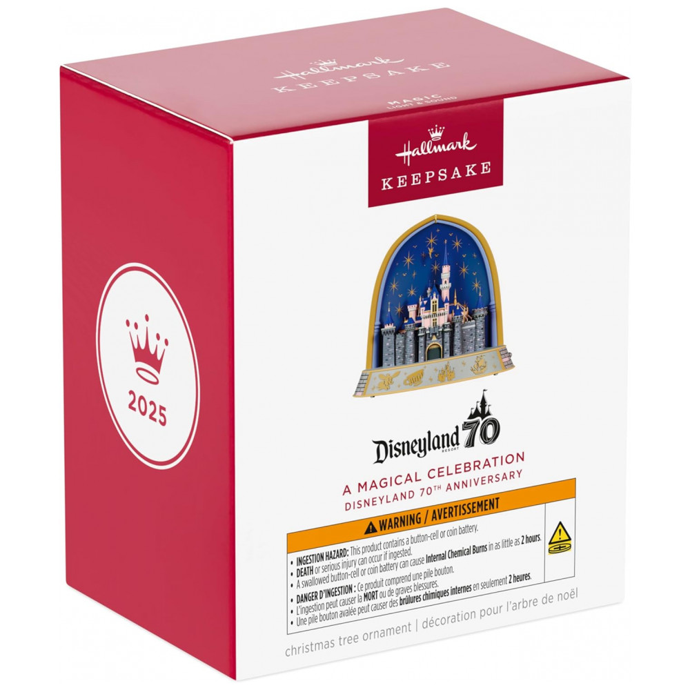 ECTQPMRCB3RD0B_6-1.jpg - Enfeite de Natal Hallmark Keepsake Disney 2025, 70º Aniversário da Disneyland Uma Celebração Mágica Musical com Luz, Castelo da Bela Adormecida