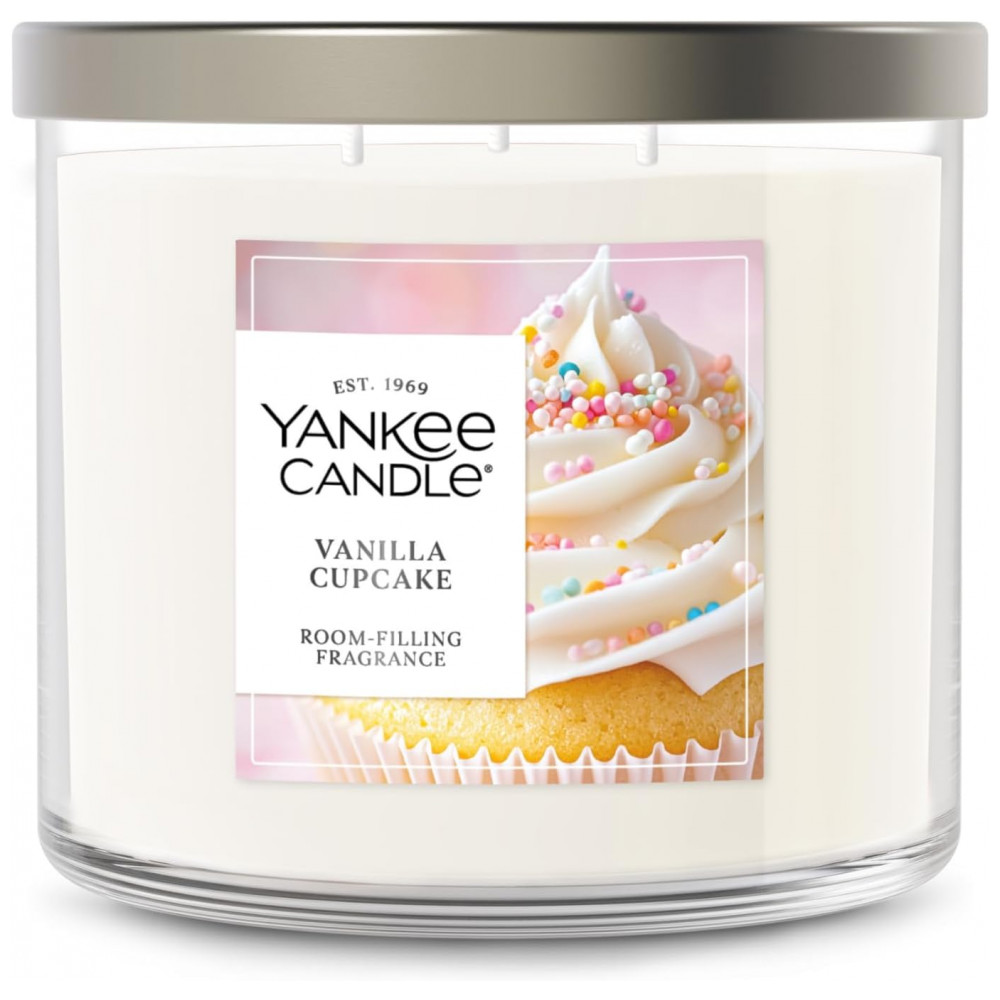 Vela Yankee Candle de 3 pavios, Vela Perfumada com até 40 Horas de Queima, Mistura Premium de Cera Vegetal para Fragrância Duradoura e Coerente do Pri