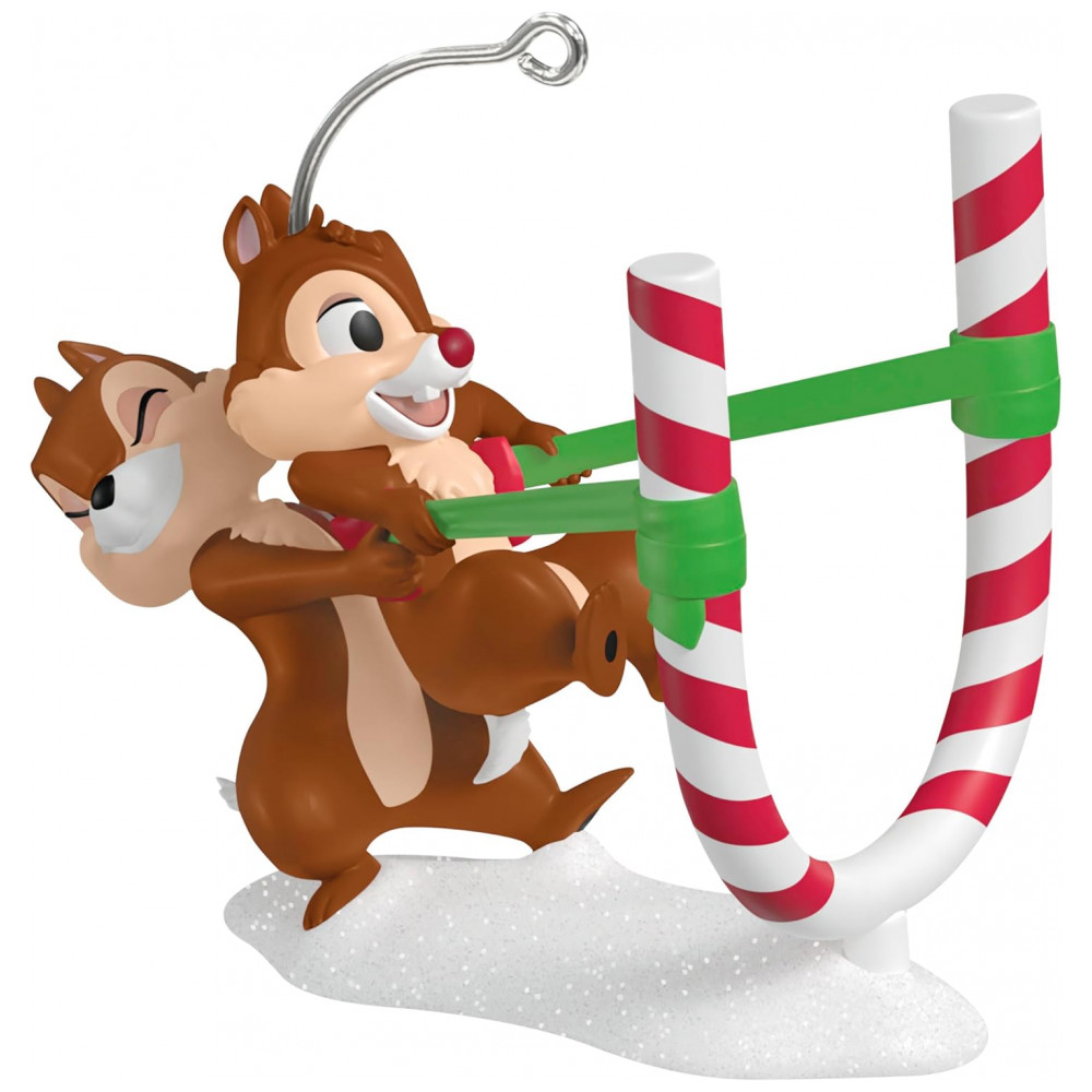 ECTQPZCK93RD0B_0-1.jpg - Ornamento Hallmark Keepsake 2025 Disney Chip and Dale Candy Cane Catapult, Décor Natalino Divertido para Fãs Disney