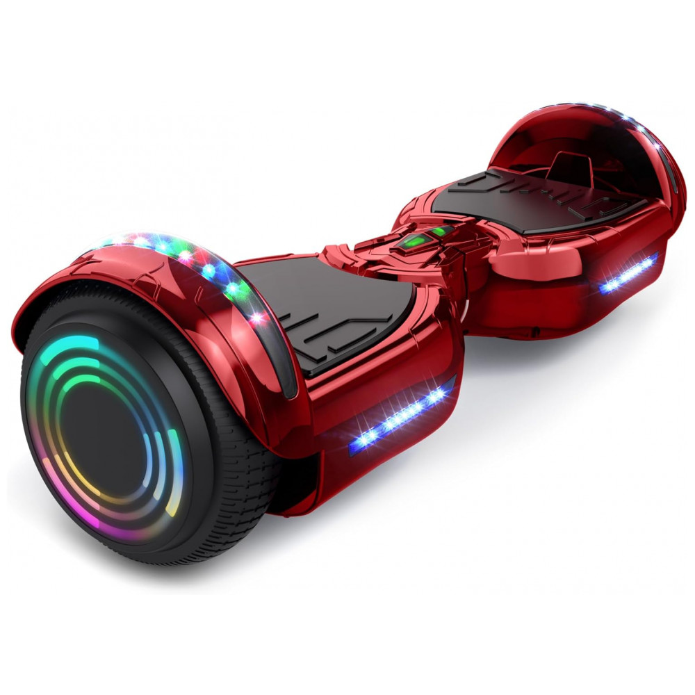 ECTQQ1LRJCY90B_0-1.jpg - Hoverboard Hoverstar Cromo Vermelho com Bluetooth e Rodas LED – Crianças e Adolescentes