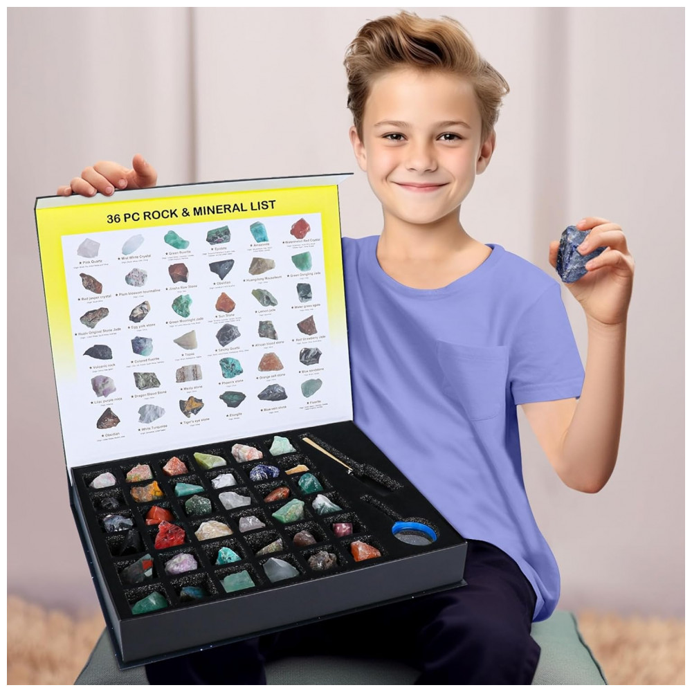 ECTQQ2QPXSMC0B_0-1.jpg - Kit Coleção de Pedras e Cristais Multicor – Caixa Exposição + Guias Educativos, Científico e Decorativo para Crianças, BTYCityMao