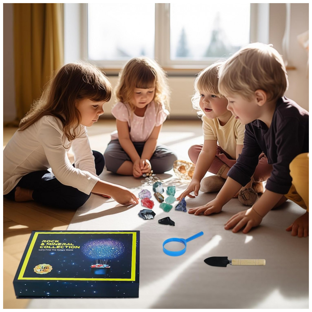 ECTQQ2QPXSMC0B_5-1.jpg - Kit Coleção de Pedras e Cristais Multicor – Caixa Exposição + Guias Educativos Científico e Decorativo para Crianças BTYCityMao