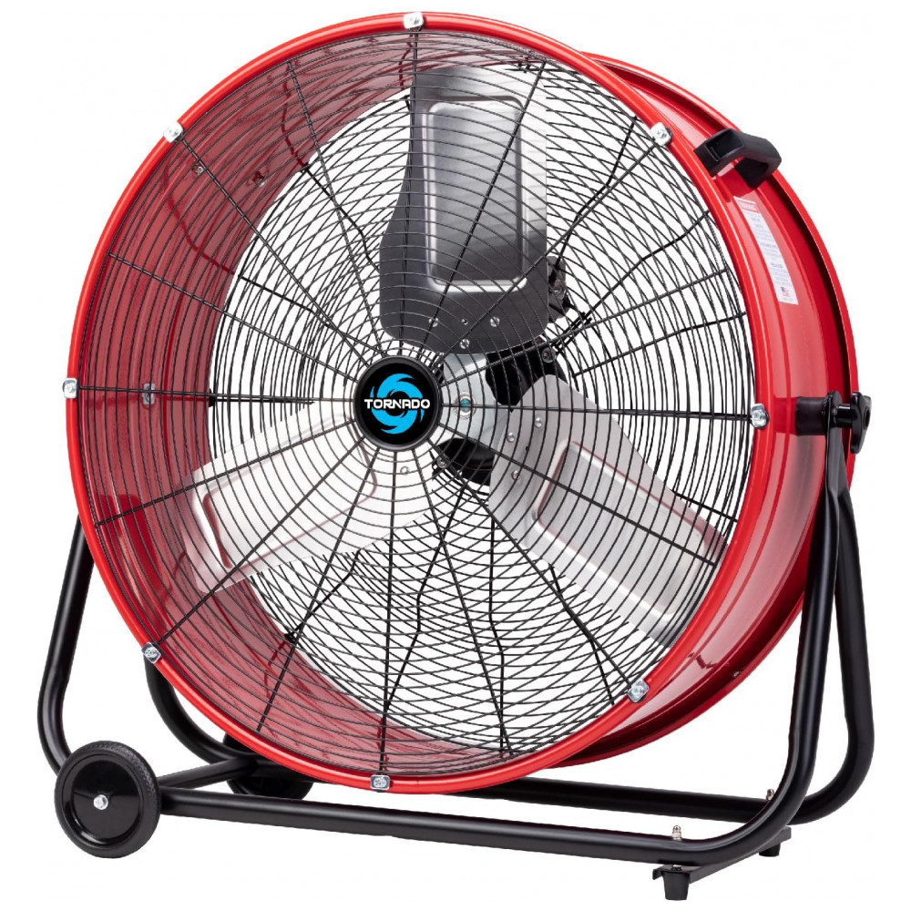 ECTQQ2YW1L8D0B_0-1.jpg - Ventilador Industrial de Alta Vazão 61 cm Tornado Vermelho 3 Velocidades 8800 CFM 110V - Metal Base com Rodízios e Inclinação 360°