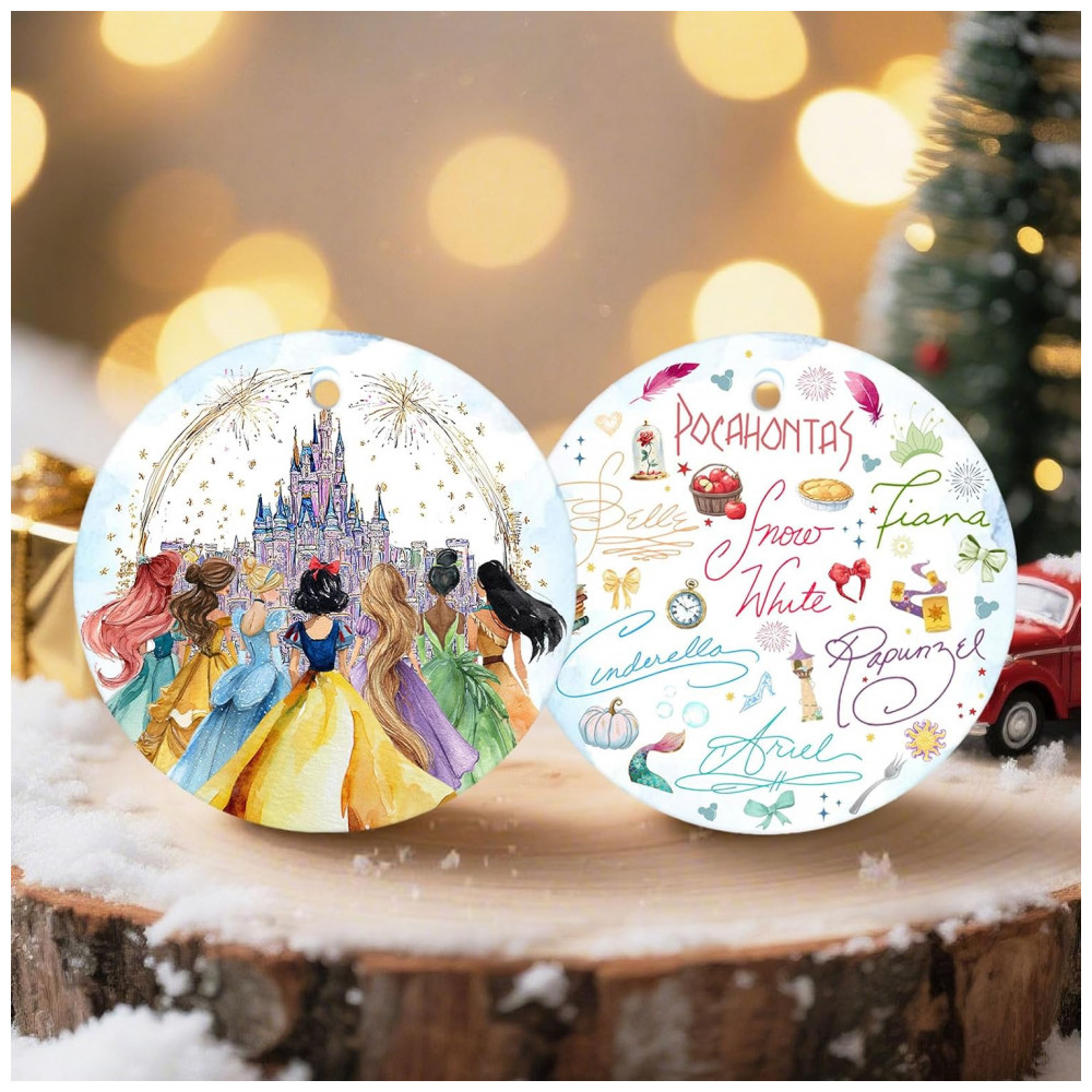 ECTQQ2ZV5RJF0B_4-1.jpg - Enfeite de Natal Princesa de Cerâmica 34HD 2025 para Árvore, Fãs de Princesas, Castelo de Conto de Fadas
