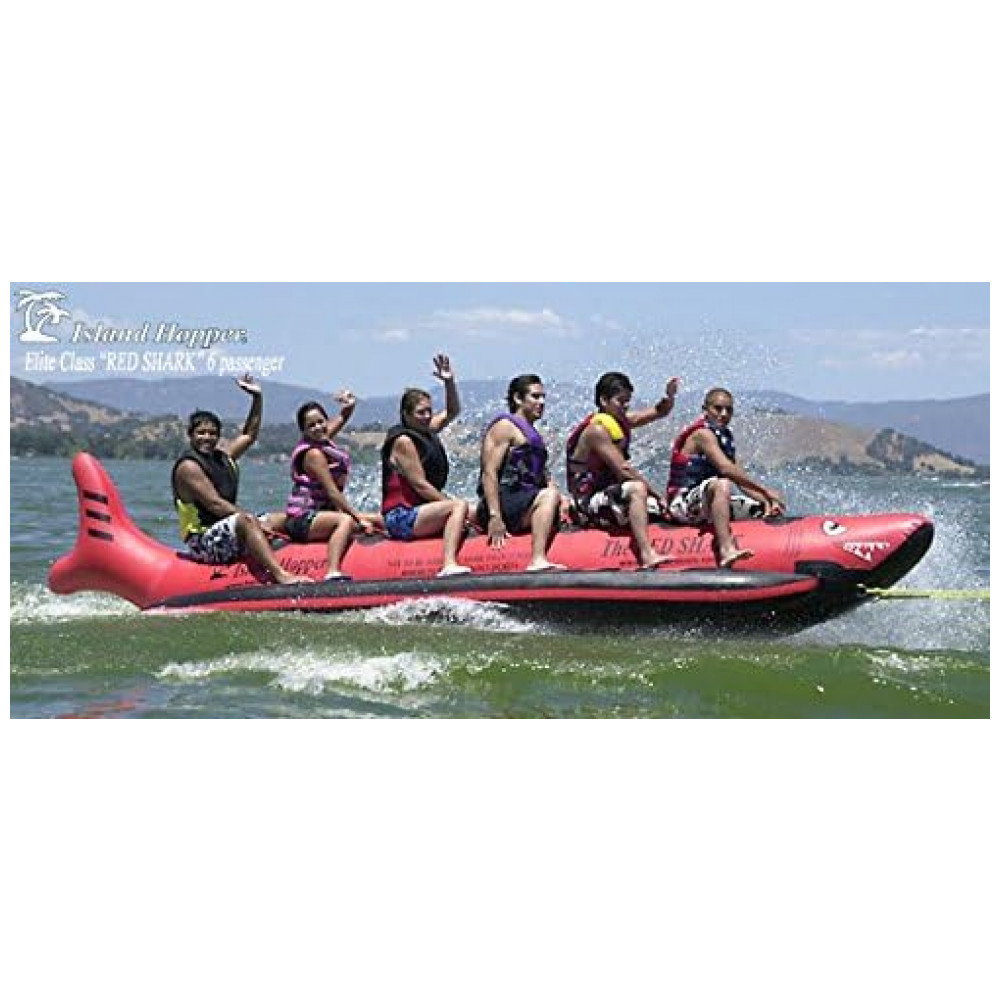 ECTQQ4MF0ZC10B_1.jpg - Boia Rebocável Aquática para 6 Pessoas ISLAND HOPPER RSPVC 6 Vermelho
