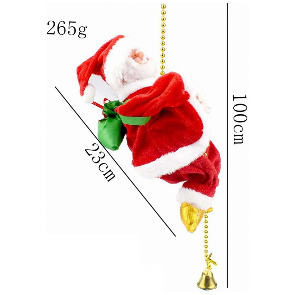 ECTQQ76984WF0B_4-1.jpg - Decoração de Natal: Papai Noel Musical Subindo pela Corda, Versão 2026 com Movimento Elétrico, Decoração de Natal com Música e Movimento, Generic