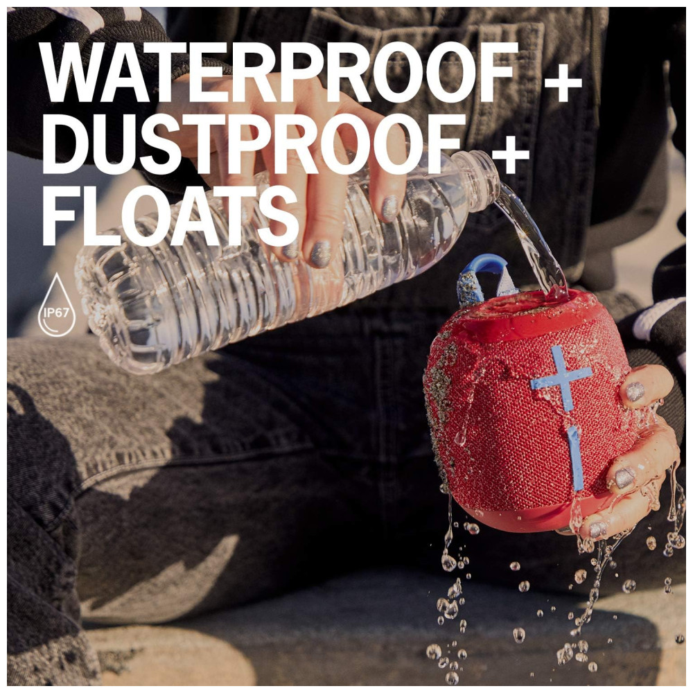 ECTQQ7D6PFN70B_3-1.jpg - Caixa de Som Bluetooth Portatil WONDERBOOM 2 a Prova d IP67 com 13H de Reprodução e Som Big Bass 360 ULTIMATE EARS 984 001549 Vermelho