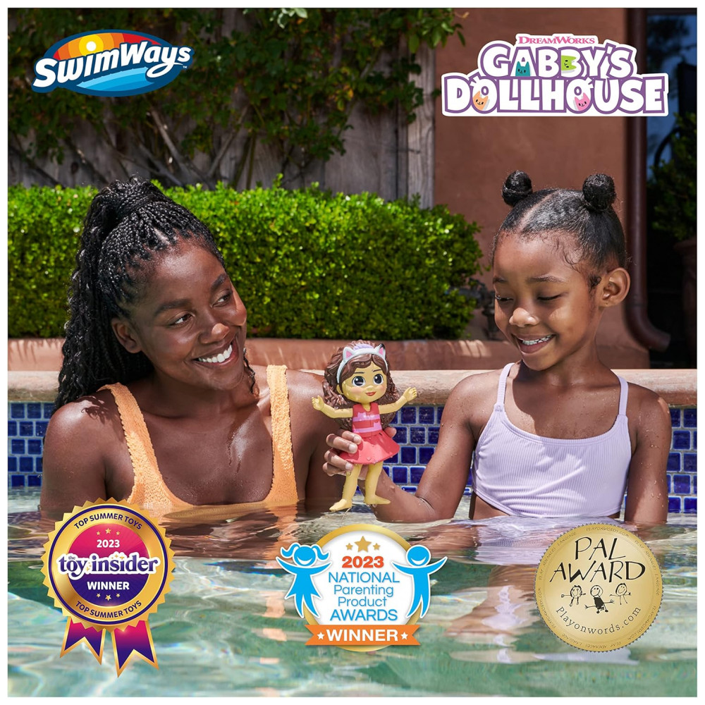 ECTQQ9SWGY4B0B_1-2.jpg - Brinquedo de Piscina Gabby Floatin Figures da Casa de Bonecas da Gabby da SwimWays Acessórios de Piscina para Crianças Brinquedos Aquáticos Festa d