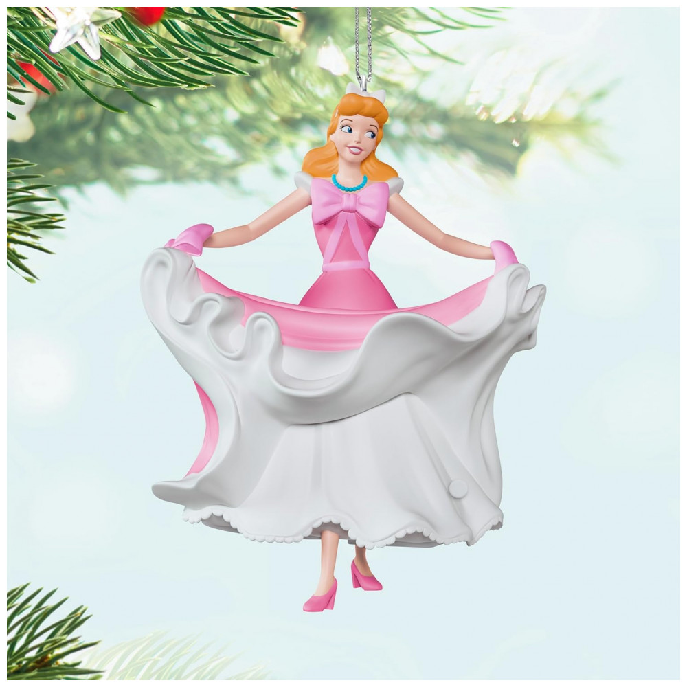 ECTQQB9NB3RD0B_2-1.jpg - Enfeite de Natal Hallmark Keepsake 2025, Disney Cinderela Um Lindo Vestido para Cinderela Musical