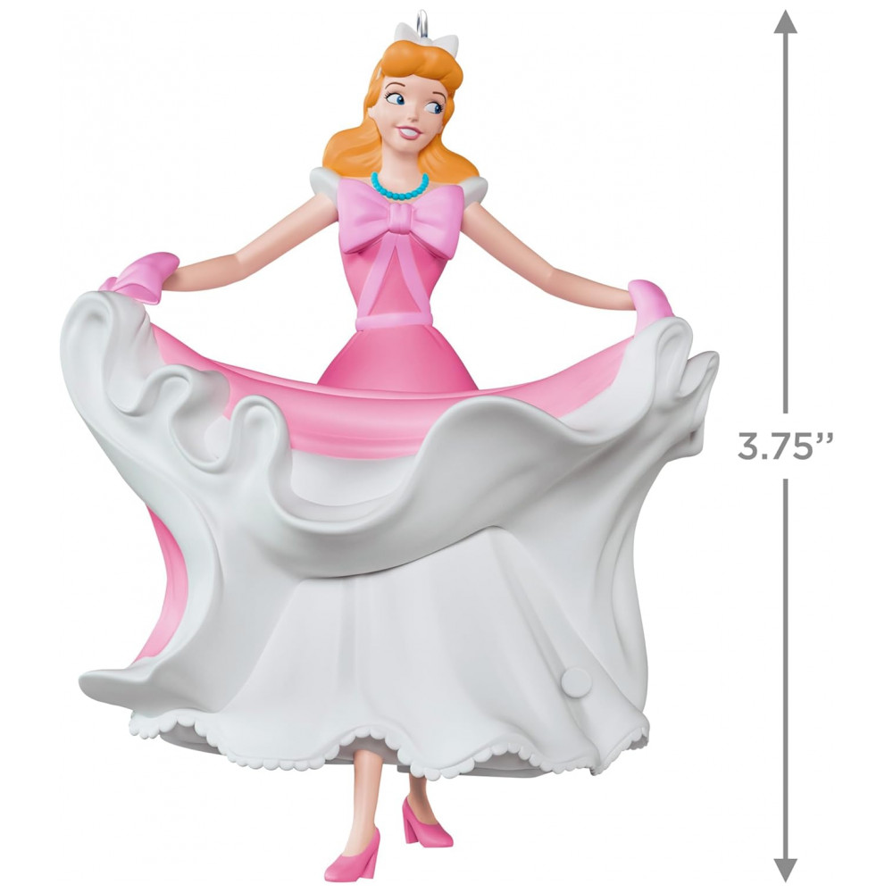 ECTQQB9NB3RD0B_3-1.jpg - Enfeite de Natal Hallmark Keepsake 2025, Disney Cinderela Um Lindo Vestido para Cinderela Musical