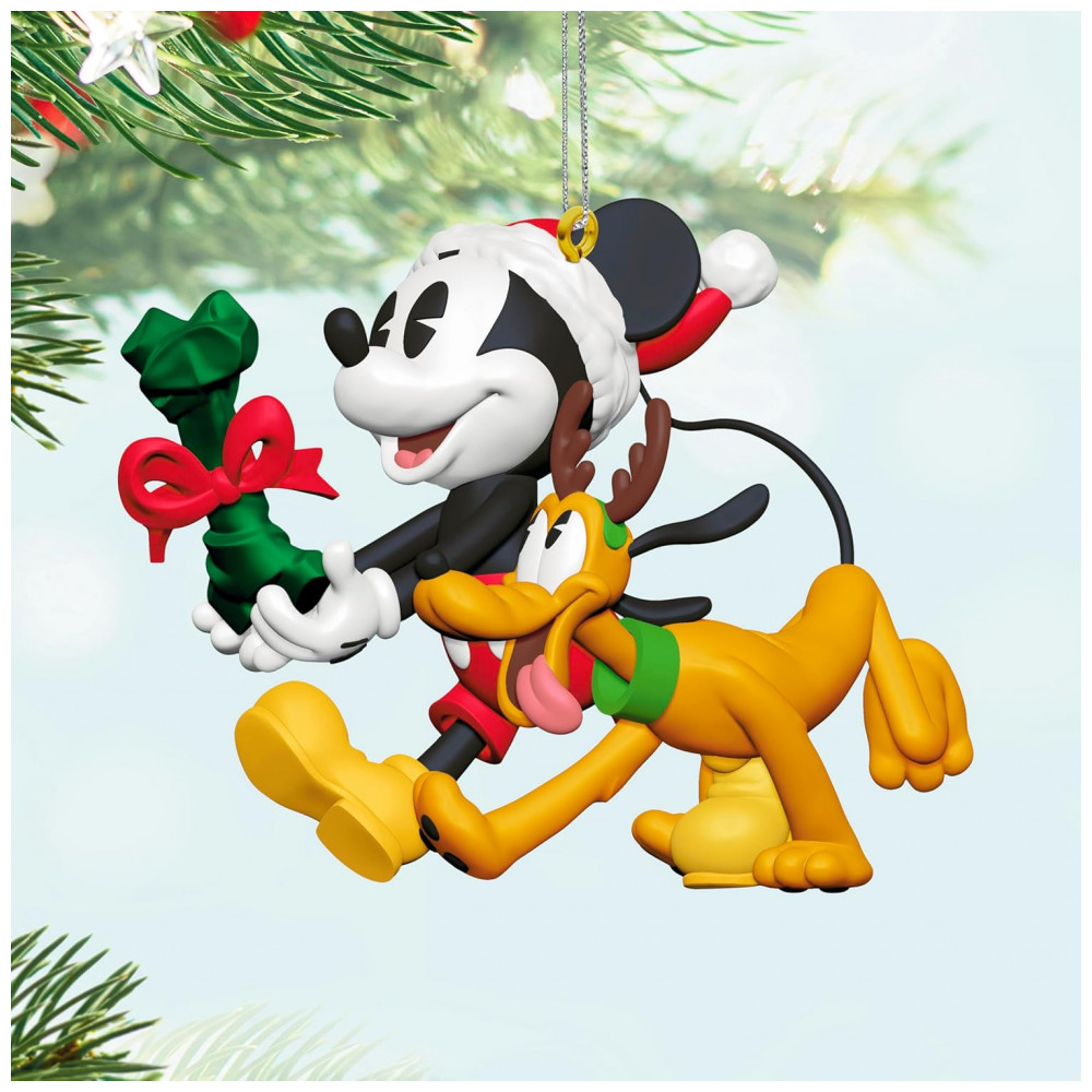 ECTQQCC173RD0B_2-1.jpg - Enfeite Natalino Hallmark Keepsake 2025 Disney Mickey e Amigos Bone-afide Besties, Plástico, 6,4 x 6,4 x 7,6cm