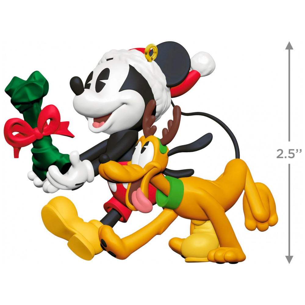 ECTQQCC173RD0B_3-1.jpg - Enfeite Natalino Hallmark Keepsake 2025 Disney Mickey e Amigos Bone-afide Besties, Plástico, 6,4 x 6,4 x 7,6cm