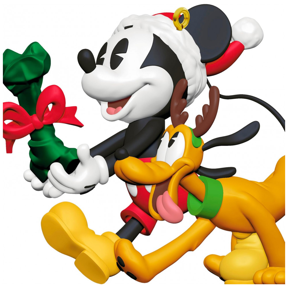 ECTQQCC173RD0B_4-1.jpg - Enfeite Natalino Hallmark Keepsake 2025 Disney Mickey e Amigos Bone-afide Besties, Plástico, 6,4 x 6,4 x 7,6cm