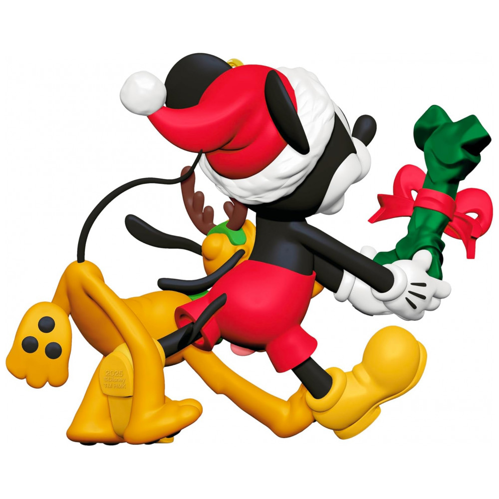 ECTQQCC173RD0B_5-1.jpg - Enfeite Natalino Hallmark Keepsake 2025 Disney Mickey e Amigos Bone-afide Besties, Plástico, 6,4 x 6,4 x 7,6cm