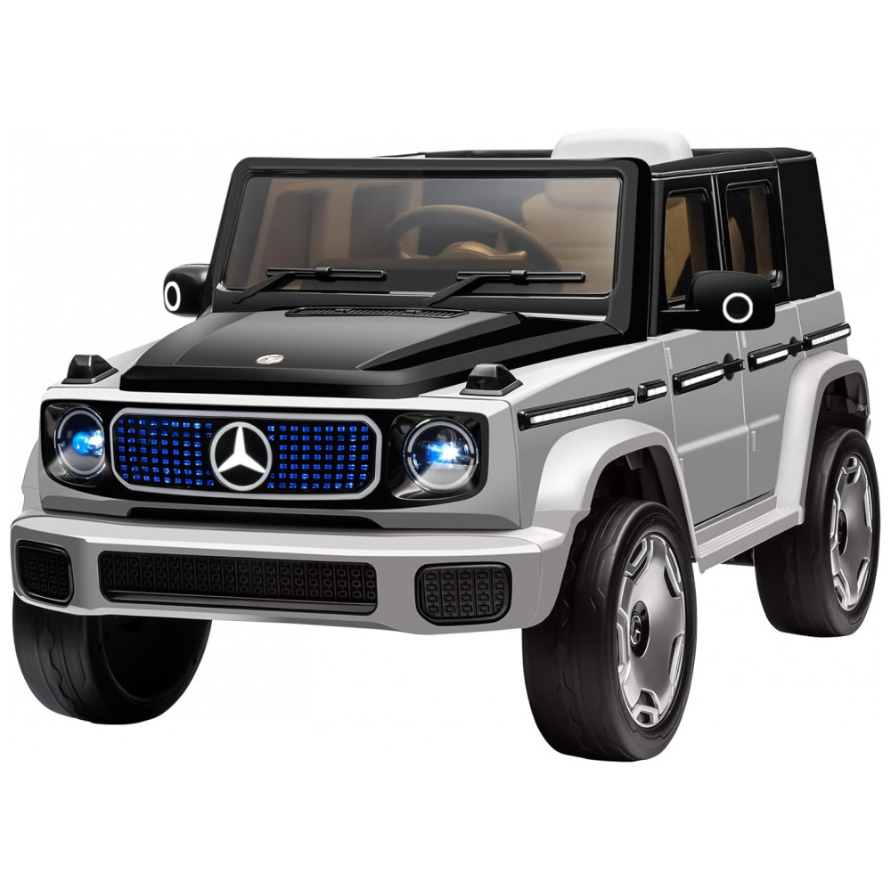 ECTQQDSJRG1D0B_0-1.jpg - Carro Elétrico Infantil Mercedes-Benz Forever Source Cinza 12V Controle Remoto LED 3 Velocidades Música 80-100min EQG