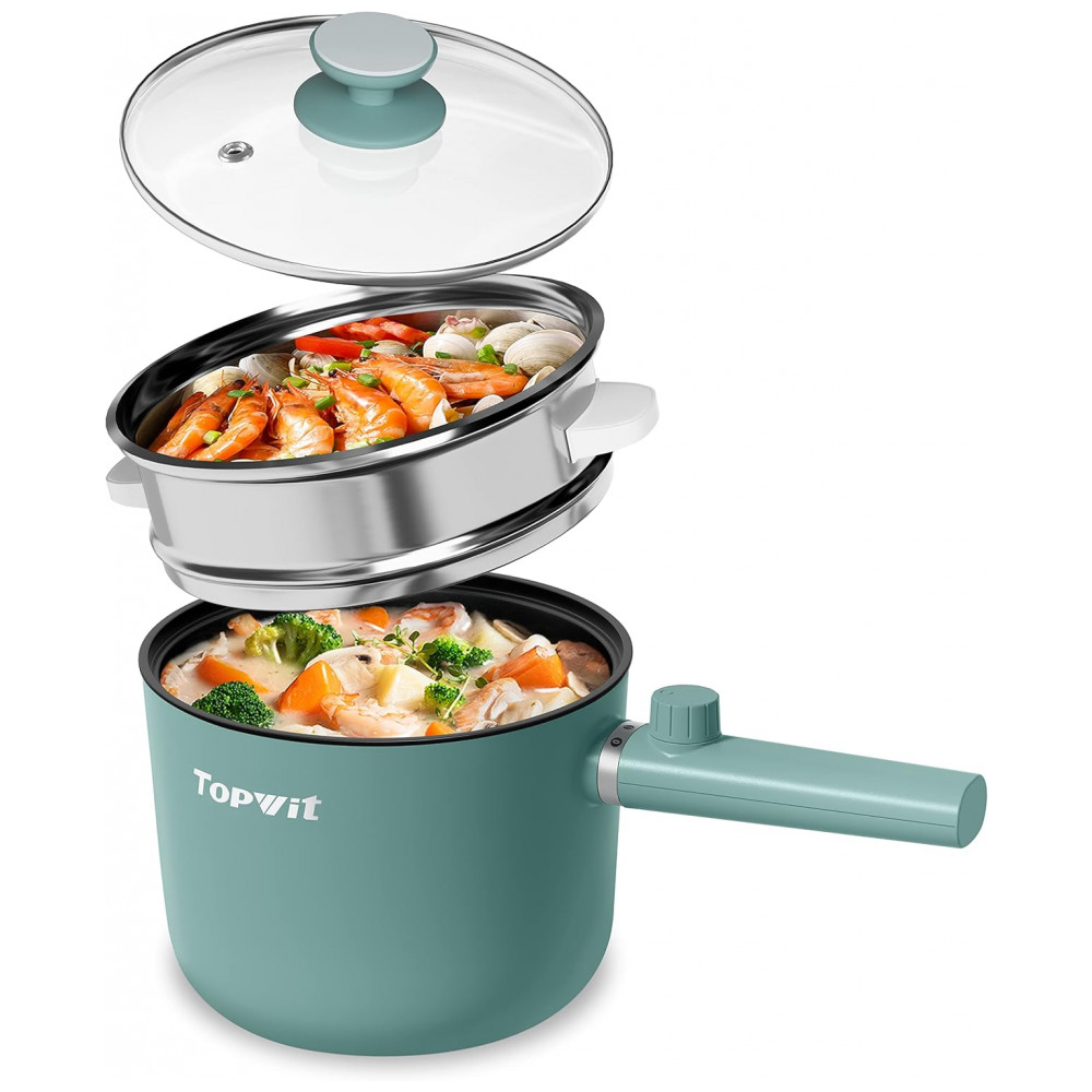 ECTQQJ9TB7ZB0B_0-1.jpg - TopWit Panela Elétrica com Vaporizador 15L - Cozinhe Ramen Massas e Mais com Controle Duplo de Potência