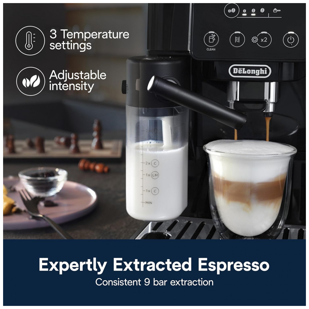 ECTQQV6KQJ5D0B_4-1.jpg - Máquina Automática de Café Expresso DeLonghi Magnifica Start com Espumador de Leite Automático, Moedor Integrado, 5 Receitas com Um Toque,